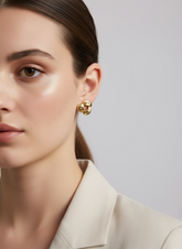 Golden Twisted Knot Studs